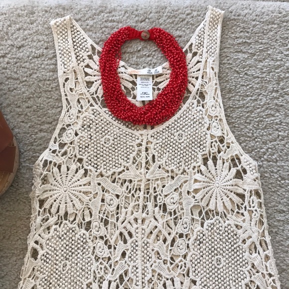 Crochet, Sleeveless Tunic Top - Picture 3 of 7